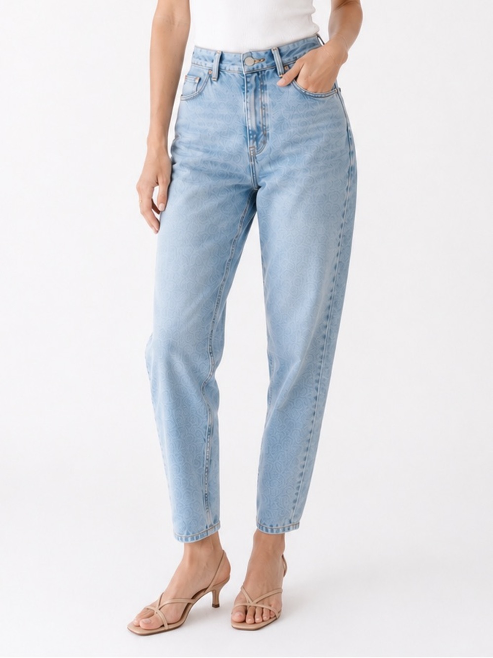 Topshop High-Rise Light Blue Mom Jeans